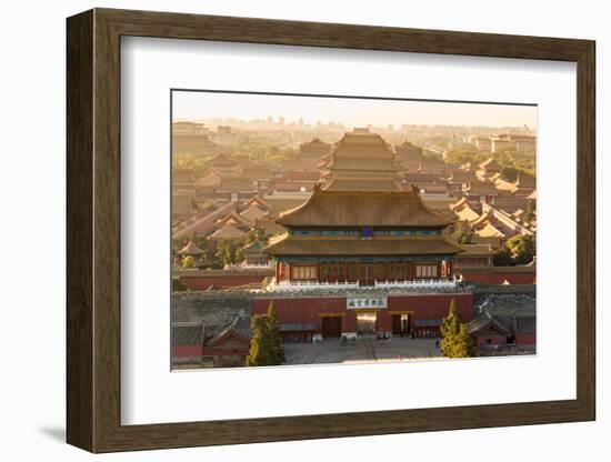 Aerial View of the Forbidden City, Beijing, China-Peter Adams-Framed Photographic Print