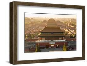 Aerial View of the Forbidden City, Beijing, China-Peter Adams-Framed Photographic Print