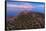 Aerial view of the fortified tower and island of Capo Passero at sunrise, Capo Passero island-Paolo Graziosi-Framed Stretched Canvas