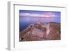 Aerial view of the fortified tower with the light house built on top of Capo Passero-Paolo Graziosi-Framed Photographic Print