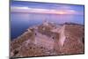 Aerial view of the fortified tower with the light house built on top of Capo Passero-Paolo Graziosi-Mounted Photographic Print