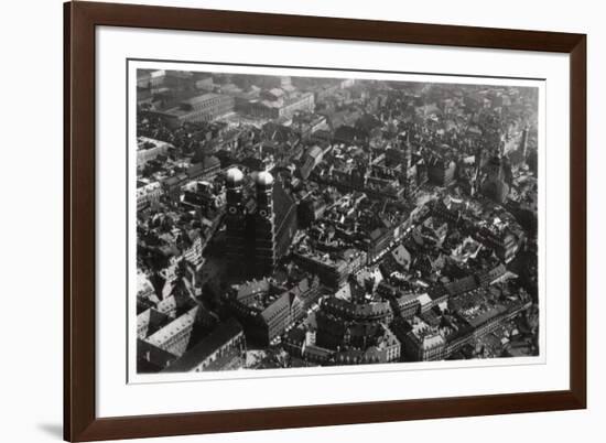 Aerial View of the Frauenkirche, Munich, Germany, from a Zeppelin, C1931-null-Framed Giclee Print