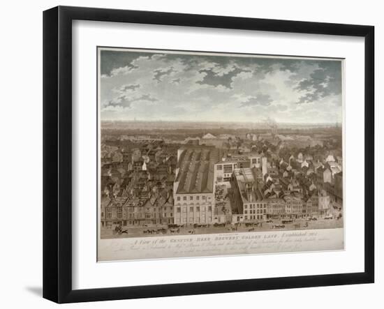 Aerial View of the Genuine Beer Brewery, Golden Lane, City of London, 1807-JS Barth-Framed Giclee Print