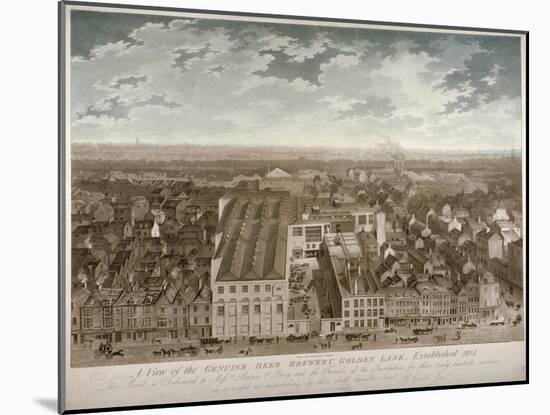 Aerial View of the Genuine Beer Brewery, Golden Lane, City of London, 1807-JS Barth-Mounted Giclee Print