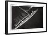 Aerial View of the German Light Cruiser 'Karlsruhe, from a Zeppelin, C1931-null-Framed Giclee Print