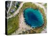 Aerial View of the Glavas Source of the Cetina River, Croatia. Source is over 110 M Deep.-paul prescott-Stretched Canvas