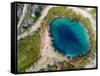 Aerial View of the Glavas Source of the Cetina River, Croatia. Source is over 110 M Deep.-paul prescott-Framed Stretched Canvas