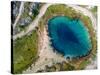 Aerial View of the Glavas Source of the Cetina River, Croatia. Source is over 110 M Deep.-paul prescott-Stretched Canvas