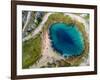 Aerial View of the Glavas Source of the Cetina River, Croatia. Source is over 110 M Deep.-paul prescott-Framed Photographic Print