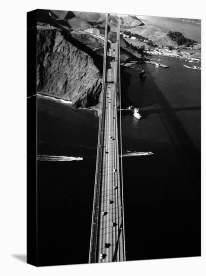 Aerial View of the Golden Gate Bridge-Margaret Bourke-White-Stretched Canvas