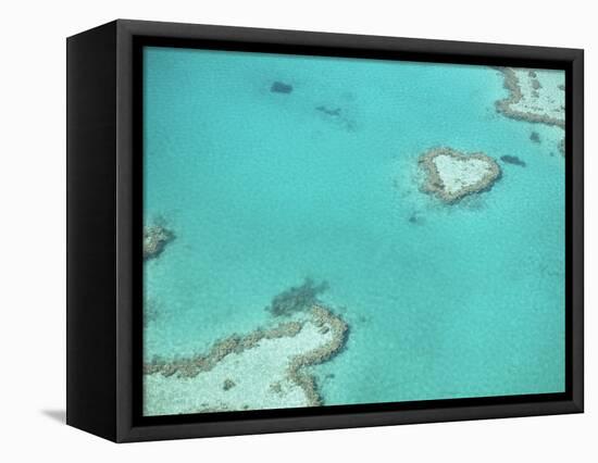 Aerial View of the Great Barrier Reef, Queensland, Australia-null-Framed Stretched Canvas