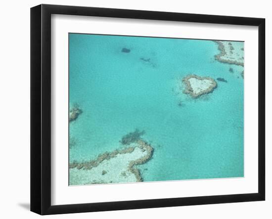 Aerial View of the Great Barrier Reef, Queensland, Australia-null-Framed Premium Photographic Print