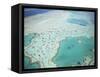 Aerial View of the Great Barrier Reef, Queensland, Australia-null-Framed Stretched Canvas