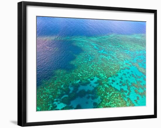 Aerial View of the Great Barrier Reef, Queensland, Australia-Miva Stock-Framed Photographic Print