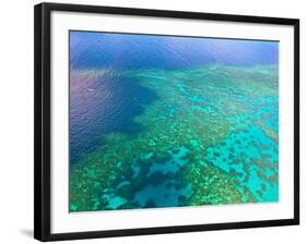 Aerial View of the Great Barrier Reef, Queensland, Australia-Miva Stock-Framed Photographic Print