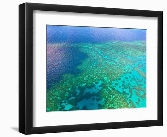 Aerial View of the Great Barrier Reef, Queensland, Australia-Miva Stock-Framed Photographic Print