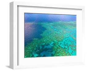 Aerial View of the Great Barrier Reef, Queensland, Australia-Miva Stock-Framed Photographic Print