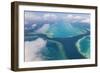 Aerial View of the Great Barrier Reef, Queensland, Australia-Peter Adams-Framed Photographic Print