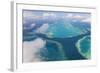 Aerial View of the Great Barrier Reef, Queensland, Australia-Peter Adams-Framed Photographic Print