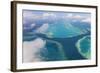 Aerial View of the Great Barrier Reef, Queensland, Australia-Peter Adams-Framed Photographic Print