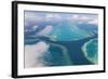 Aerial View of the Great Barrier Reef, Queensland, Australia-Peter Adams-Framed Photographic Print