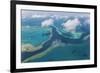 Aerial View of the Great Barrier Reef, Queensland, Australia-Peter Adams-Framed Photographic Print