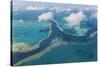 Aerial View of the Great Barrier Reef, Queensland, Australia-Peter Adams-Stretched Canvas