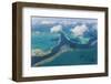 Aerial View of the Great Barrier Reef, Queensland, Australia-Peter Adams-Framed Photographic Print