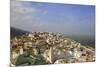 Aerial View of the Green Tiled Roofs of the Sacred City of Moulay Idriss-Simon Montgomery-Mounted Photographic Print