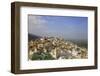 Aerial View of the Green Tiled Roofs of the Sacred City of Moulay Idriss-Simon Montgomery-Framed Photographic Print