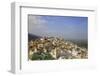 Aerial View of the Green Tiled Roofs of the Sacred City of Moulay Idriss-Simon Montgomery-Framed Photographic Print