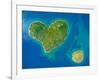 Aerial View of the Heart Shaped Galesnjak Island on the Adriatic Coast of Croatia.-paul prescott-Framed Photographic Print