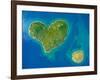 Aerial View of the Heart Shaped Galesnjak Island on the Adriatic Coast of Croatia.-paul prescott-Framed Photographic Print