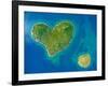 Aerial View of the Heart Shaped Galesnjak Island on the Adriatic Coast of Croatia.-paul prescott-Framed Photographic Print