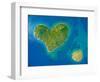 Aerial View of the Heart Shaped Galesnjak Island on the Adriatic Coast of Croatia.-paul prescott-Framed Photographic Print