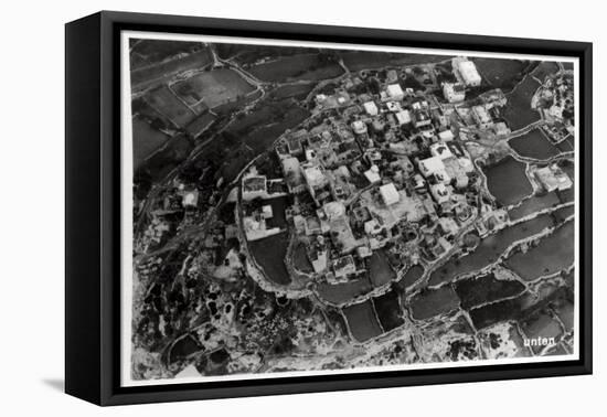 Aerial View of the Heights around Jerusalem, Palestine, from a Zeppelin, 1931-null-Framed Stretched Canvas