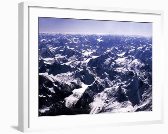 Aerial View of the Himalayas-James Burke-Framed Photographic Print