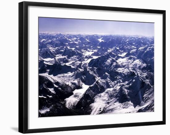 Aerial View of the Himalayas-James Burke-Framed Photographic Print