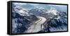 Aerial View of the Kahiltna Glacier and the Alaska Range-Timothy Mulholland-Framed Stretched Canvas