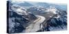 Aerial View of the Kahiltna Glacier and the Alaska Range-Timothy Mulholland-Stretched Canvas