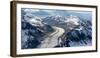 Aerial View of the Kahiltna Glacier and the Alaska Range-Timothy Mulholland-Framed Photographic Print