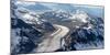 Aerial View of the Kahiltna Glacier and the Alaska Range-Timothy Mulholland-Mounted Photographic Print