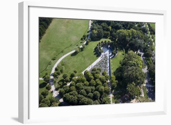Aerial view of the Korean War Memorial, Washington, D.C.-null-Framed Photographic Print