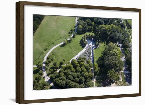 Aerial view of the Korean War Memorial, Washington, D.C.-null-Framed Photographic Print