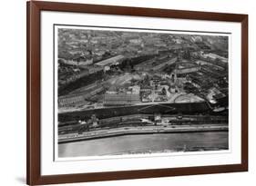 Aerial View of the Kremlin, Moscow, USSR, from a Zeppelin, 1930-null-Framed Giclee Print