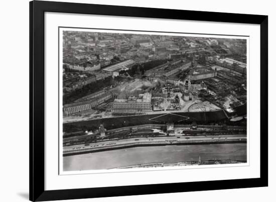 Aerial View of the Kremlin, Moscow, USSR, from a Zeppelin, 1930-null-Framed Giclee Print