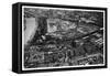 Aerial View of the Kremlin, Moscow, USSR, from a Zeppelin, 1930-null-Framed Stretched Canvas