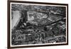 Aerial View of the Kremlin, Moscow, USSR, from a Zeppelin, 1930-null-Framed Giclee Print
