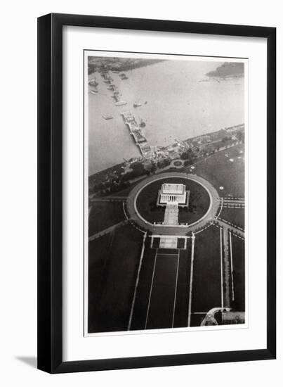 Aerial View of the Lincoln Memorial, Washington Dc, USA, from a Zeppelin, 1928-null-Framed Giclee Print