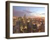 Aerial View of the Loop, Chicago, IL-Walter Bibikow-Framed Photographic Print